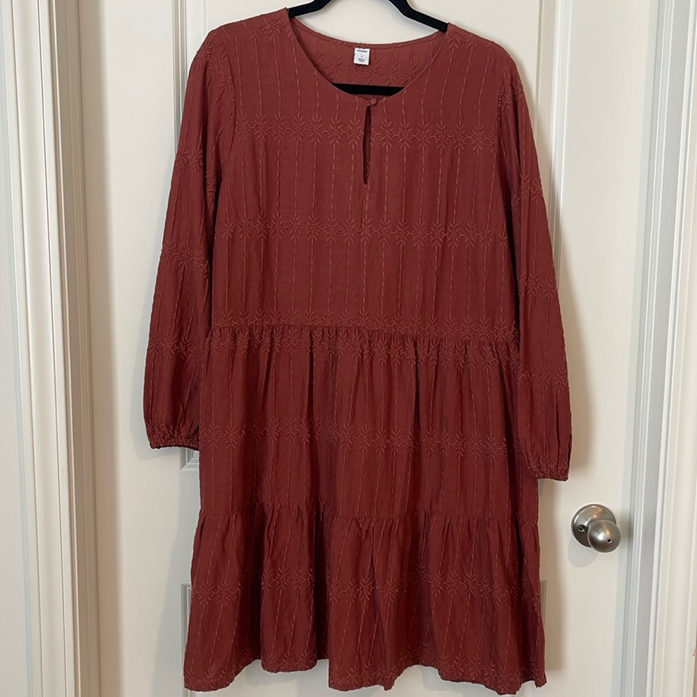 Embroidered Long Sleeve Dress